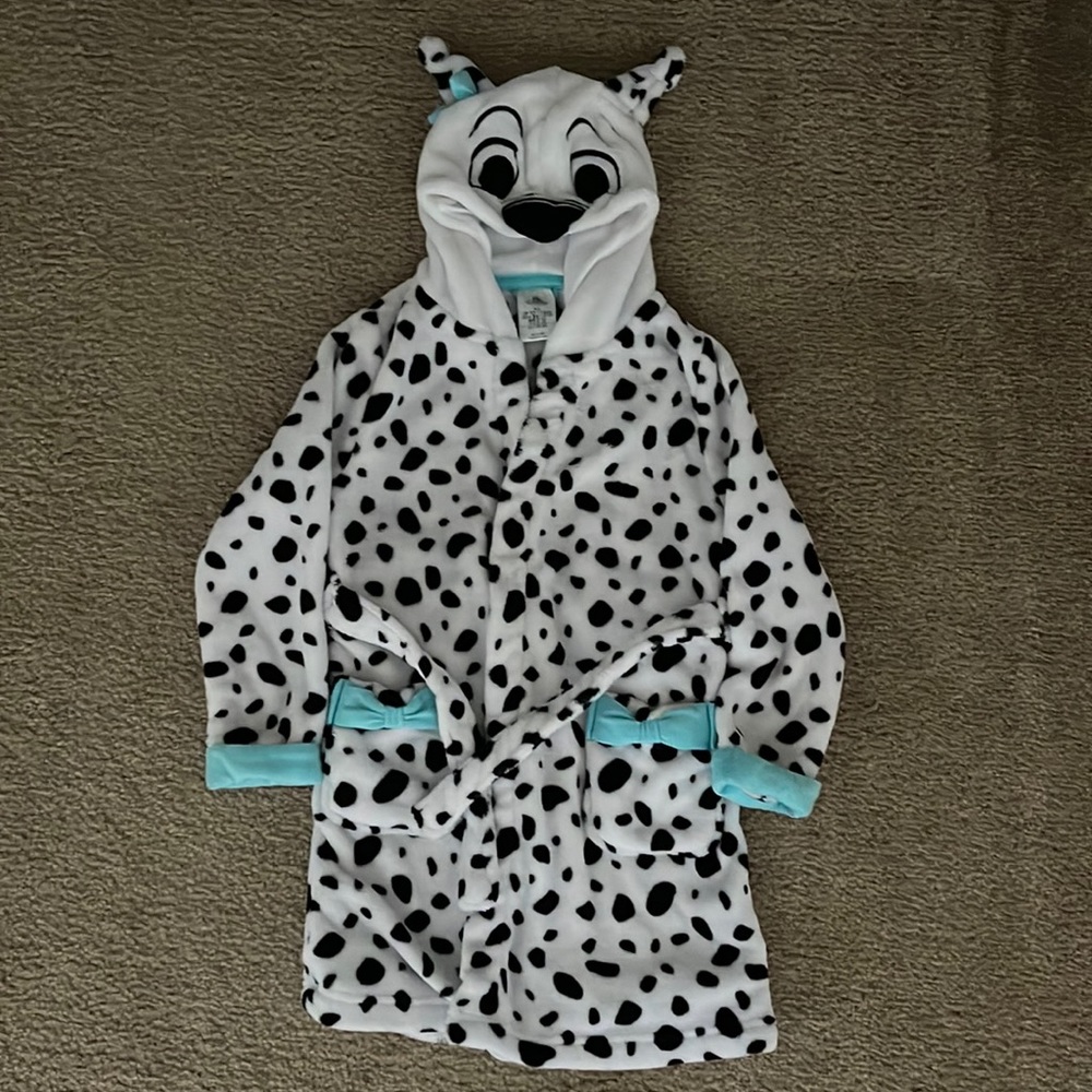Disney girls 5/6 Dalmatian robe